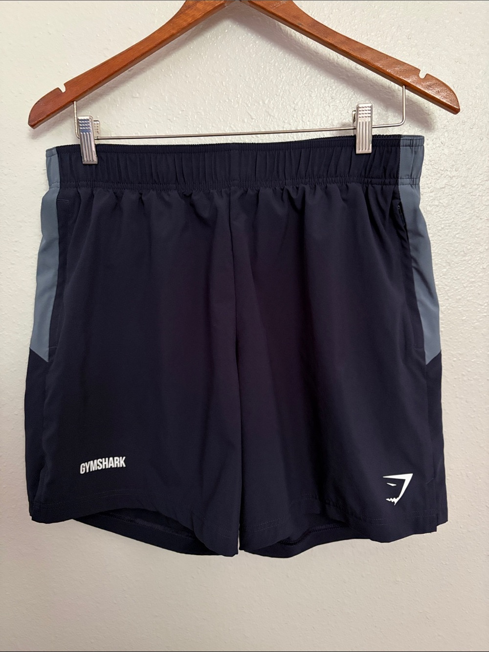 Gymshark Black Shorts with Gray Side Panels